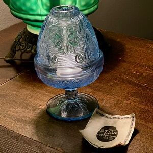 Vintage Light Blue Indiana Glass Fairy Lamp Tiara